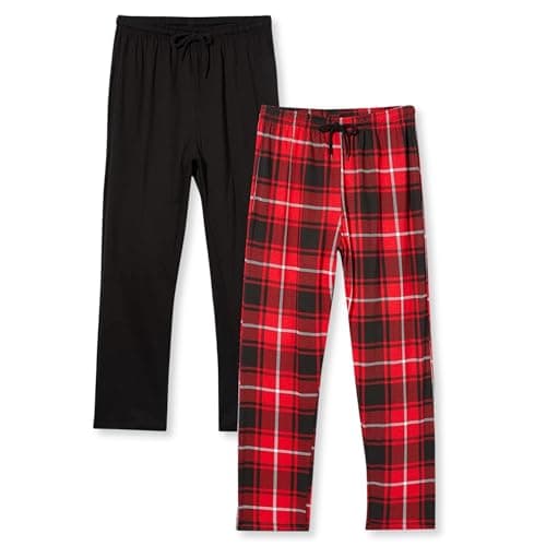 Image of FM London 2-Pack Extra Warm Pyjamas for Men - Lightweight Mens Pyjama Bottoms, Loungewear, and Nightwear - Cotton Rich and Comfort Fit