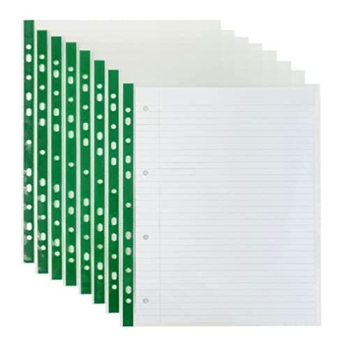 Image of 100 Quality A4 Punched Pockets 50micorn Strong Punched Pockets Filing Glass Crystal Clear