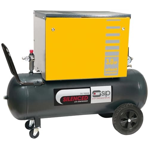 Image of SIP PB3800/3M/100 Silenced Piston Air Compressor, Belt Drive 230V 100L 3hp / 2.2kW 145psi / 10 Bar 9.5CFM 69dB
