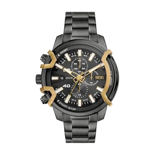 Image of DIESEL Griffed Watch for Men, Quartz Chronograph Movement with Stainless Steel Strap