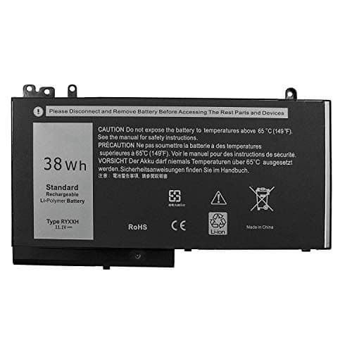 Image of ASKC 38Wh RYXXH Laptop Battery for DELL Latitude E5450 E5550 E5250 E5270 Latitude 11 3150 3160 VVXTW YD8XC R5MD0 5TFCY 9P4D2 VY9ND 451-BBLJ 11.1V 3-Cell