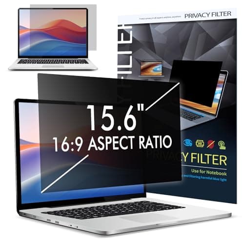 Image of LAMA 15.6 Inch Laptop Privacy Screen Protector, WxH: 345mm x 194mm, 16:9, Universal Privacy Screen Filter, Privacy Protection, Anti Blue Light, Anti Glare, Anti-UV