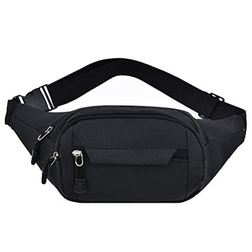 Image of kuou Bumbag Waist Bag,Waterproof 4 Zip Pockets Fanny Pack Running Waist Pack Bag Adjustable Belt Waistpacks for Outdoors Running Marathon Gym Cycling