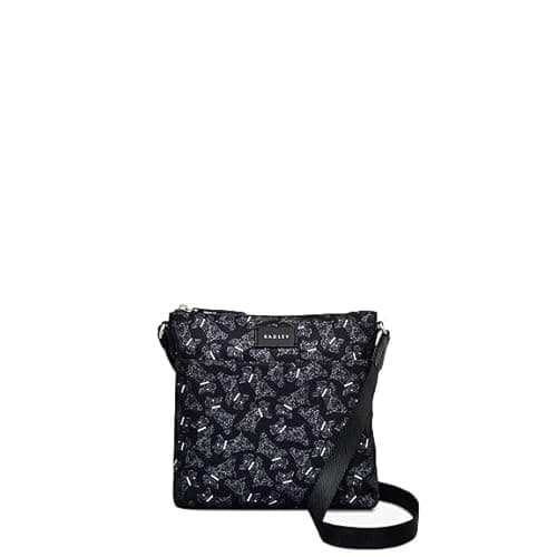 Image of RADLEY London Womens Holly Avenue Calligraphy Respoinsible Crossbody Shoulder Bag in Black