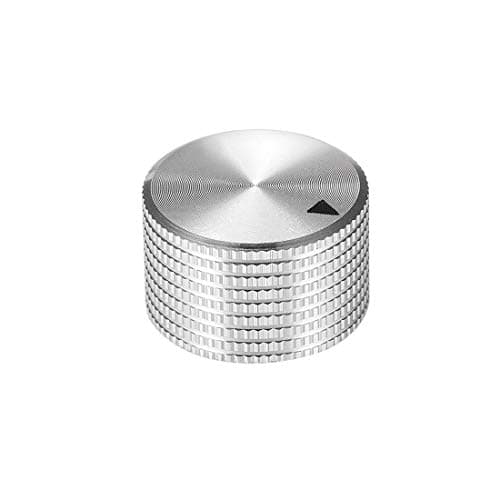 Image of uxcell Potentiometer Knob Silver Tone Aluminum Rotary Knob 25mmx15mm Volume Control Knob