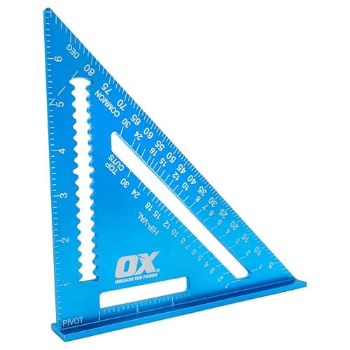 Image of OX Tools Pro Aluminium Rafters Square Metric - 180mm, Blue