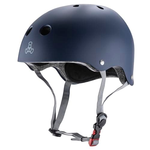 Image of Triple 8 Brainsaver Helmet with EPS (Rubber Blue, Small/Medium)