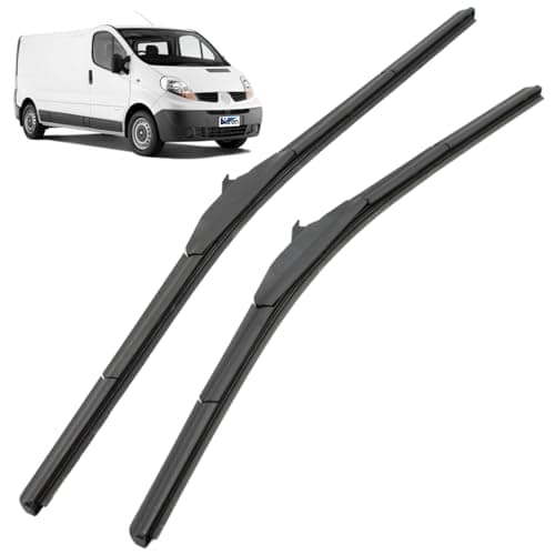 Image of BIAREN Front Windscreen Wiper Blade For Renault Trafic Vauxhall Opel Vivaro Nissan Primastar (2001-2014) BMW X5 E53 (1999-2006) - 24" & 21" (600mm/530mm) 2 pcs