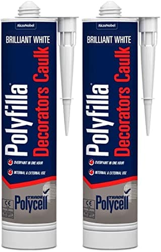 Image of 2 x Polyfilla Decorators Caulk - White 380ml Trade Cartridge
