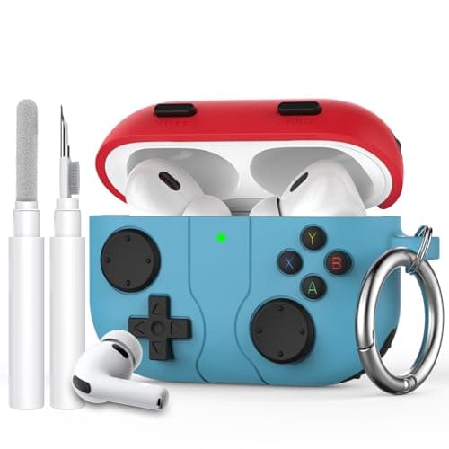 Image of AhaStyle AirPods Pro 3 Case Cover with Cleaning Kit Retro Handheld Game Console Design for AirPods Pro 3rd Generation Case Soft Silicone Protective Cover Skin for Apple AirPods Pro 3rd Gen 2025