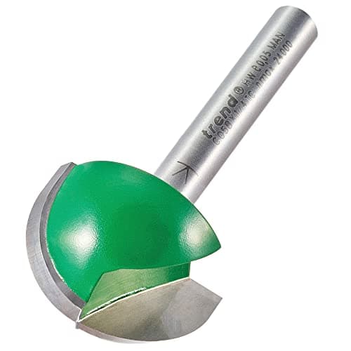 Image of Trend CraftPro Cavetto Router Cutter, 1/4 Inch Shank, 12.7mm Radius and 25.4mm Cut Diameter, Tungsten Carbide Tipped, C058X1/4TC