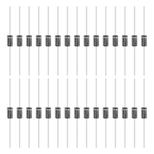 Image of sourcing map 30 Pcs 1N5407 Rectifier Diode, 3A 800V DO-27 Electronic Silicon Diodes for Charger Industrial Power Adapter Supply Inverter Switching Power Supply