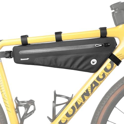 Image of Rhinowalk Bike Triangle Frame Bag Waterproof IPX4 Slim Fit Cycling Storage Pouch for MTB & Road Bikes (Size 2.6L)