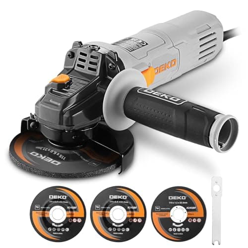 Image of Angle Grinder Power Tool: DEKOPRO 115mm 800W Corded Electric Angle Grinder with 2 Grinding Discs 1 Cutting disc - for Cutting, Polishing and Sanding