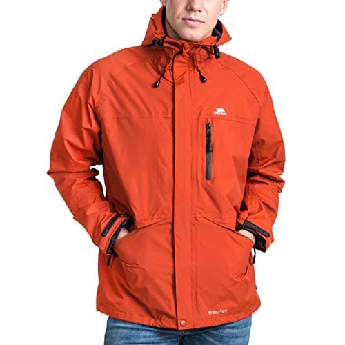 Image of Trespass Mens Jacket Corvo - Waterproof, Windproof, Hooded, Taped Seams, Flat Cuffs, Inner Pockets, Mesh Lining, 3 Pockets, Drawcord Hem, Adjustable Hood