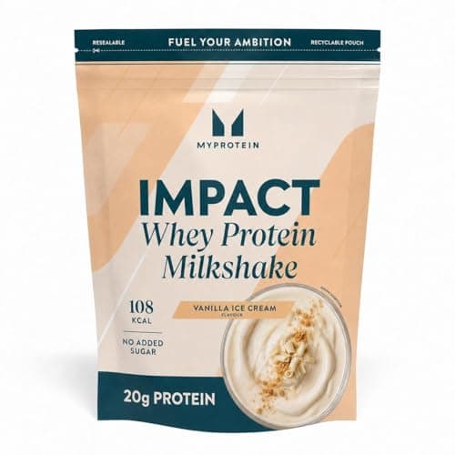 Image of Myprotein Impact Whey Protein Milkshake - Vanilla Ice Cream | 15 Servings | Creamy Dessert-Style Gym Shake | 20g+ Protein Per Serving | Rich, Smooth & Indulgent Taste | Low Fat & Easy Mixing