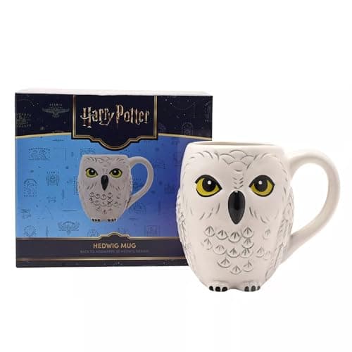 Image of Widdop and Co Harry Potter Back to Hogwarts 3D Hedwig Mug, Ceramic, White Owl Design with Yellow Eyes