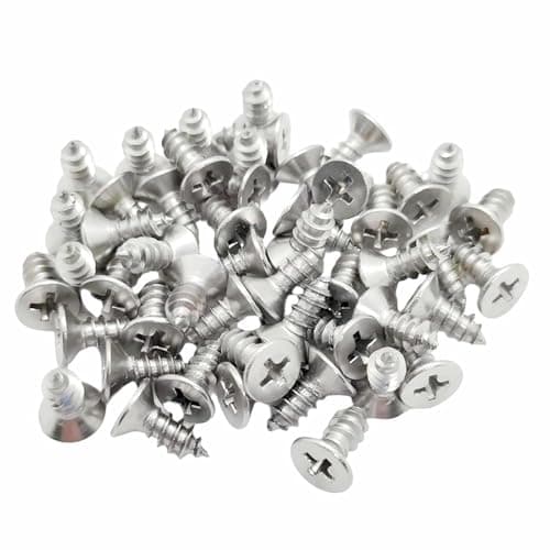 Image of M3 Stainless Steel Screws 18 mm, Self Tapping Flat Phillips Countersunk Head Wood Screw, Hardware Fasteners, Pack of 50