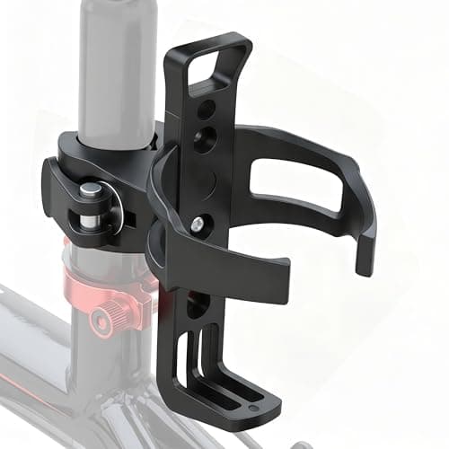 Image of GLDYTIMES 360 Degrees Rotation Water Bottle Holder for Bike &Electric Scooter, Anti-Slip Fast Dismounting Accessories Cup Drink Holder (black)