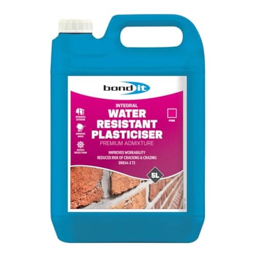 Image of Bond It Integral Water Resistant Plasticiser – 5L Pink | Premium Mortar & Render Additive | Waterproofing Plasticiser for Cement – Render – Screeds & Masonry | Improves Plasticity & Water Resistance