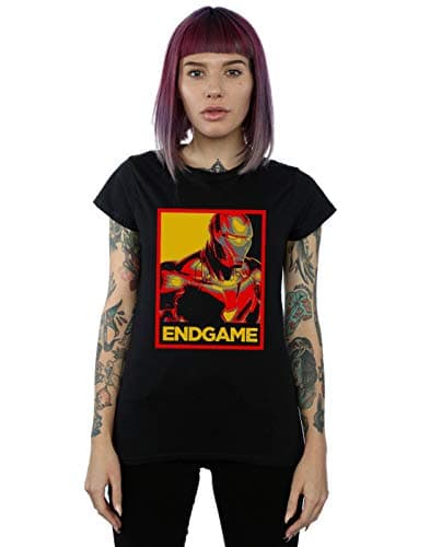 Image of Marvel Women's Avengers Endgame Iron Man Poster T-Shirt Black XX-Large