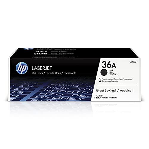 Image of HP 36A Black Toner Cartridges (2-pack) | Works LaserJet M1120 MFP Series, LaserJet M1522 MFP Series, LaserJet P1505 Series | CB436D