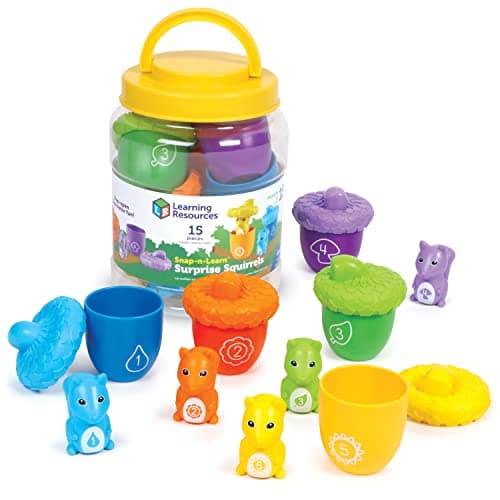 Image of Learning Resources Snap-n-Learn Surprise Squirrels, Toddler Learning Toys, Learning & Education Toys, Baby & Toddler Toys, 15 Pieces, Ages 18 Months+