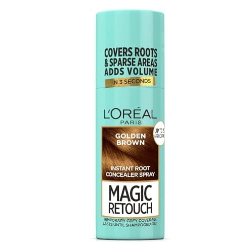 Image of L'Oréal Paris Light Golden Blonde Magic Retouch Hair Colour Root Concealer Spray (75ml), Instant 100% Grey Coverage & Flawless Blend, Quick & Easy Application
