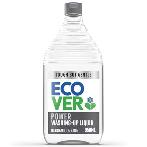 Image of Ecover Power Washing Up Liquid, Bergamot & Sage Scent, 950ml