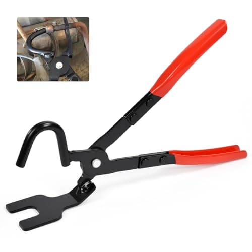 Image of Elyyapt Exhaust Hanger Removal Tool, Rubber Bracket Exhaust Hanger Pliers Car Exhausts Rubber Pad Pliers Universal Automotive Removal Plier Compatible with Car and Truck Exhausts Systems, 11 Inch