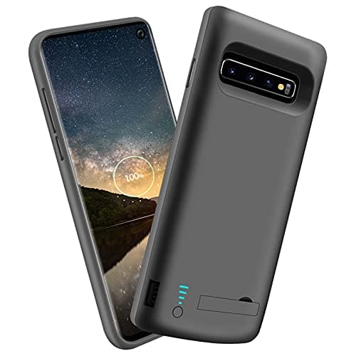Image of Sitong Battery Case for Samsung Galaxy S10, 6000mAh Rechargeable Extended Battery Charging Charger Case, Add 1.5x Extra Juice (6.1 inch for Galaxy S10) Black