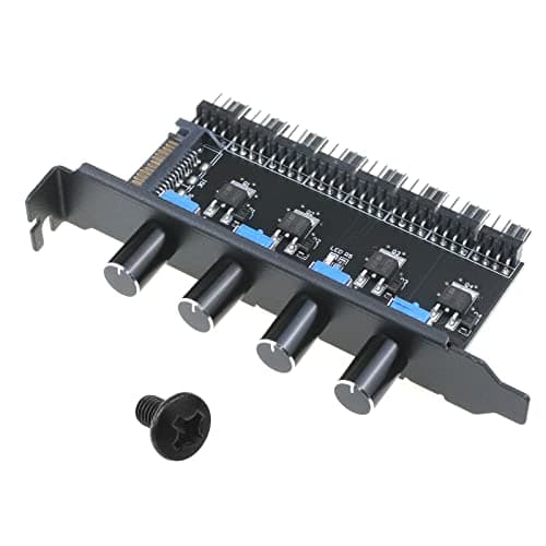Image of EMSea 4 Knob Cooling Fan Speed Controller PC 8 Channels Fan Hub Radiator for PC Computer Water Cooling System PC Fan Control Power Supply