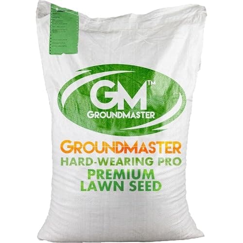 Image of GroundMaster Premium Lawn Grass Seed – 1KG Hard Wearing & Fast Germination Grass Seeds for Family Lawns and Gardens, Coverage up to 60M2 for Overseeding, Tough Lawn Seed Mixture, Pet-Friendly