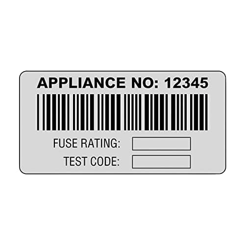 Image of Martindale BAR1 Barcoded PAT Test Appliance 500 Labels, White
