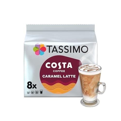 Image of Tassimo Costa Caramel Latte Coffee Pods, Pack of 8
