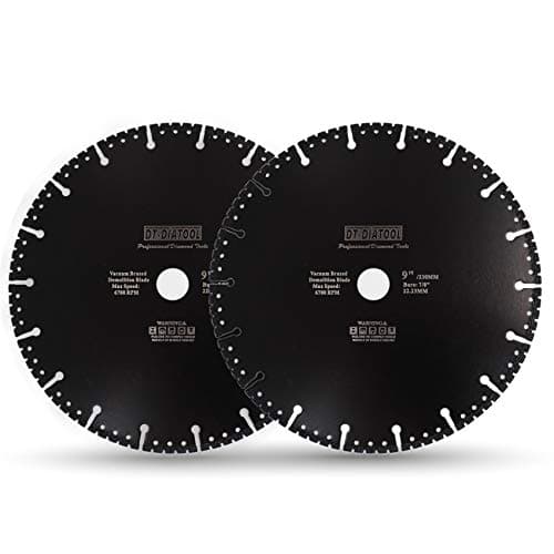 Image of DT-DIATOOL Diamond Saw Blade 2PCS 9 Inch / 230mm Multi Purpose Cutting Disc for Reinforced Concrete Steel Metal Rebar PVC All Tough Materials
