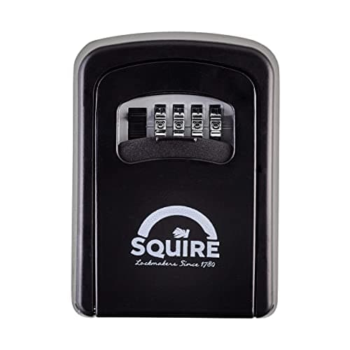 Image of Squire Key Safe Box - 4 Wheel Combination Lock - Wall Mounted Key Safe - Weatherproof Diecast Alloy Body - Large Storage Capacity - Tough Key Lock Box For Outdoor And Indoor Use… (Key Keep 1)