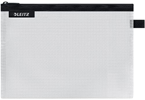 Image of Leitz Wow Travel Pouch, Water Resistant, Translucent, Ideal for Visible Storage and Organisation, Medium (A5) - Black, 40250095