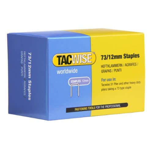 Image of Tacwise 73/12mm Staples Galvanised Chisel Point (Pack of 5000)