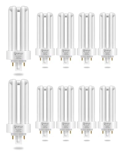 Image of TobeBright 26W 4 Pin Compact Fluorescent Lamp Gx24Q-3 Base, Soft Warm White 2700K 4 Pin Energy Saving CFL Light Bulbs, 3U Shape, AC 220-240V for Office Living Room Kitchen Hallway, 10-Pack