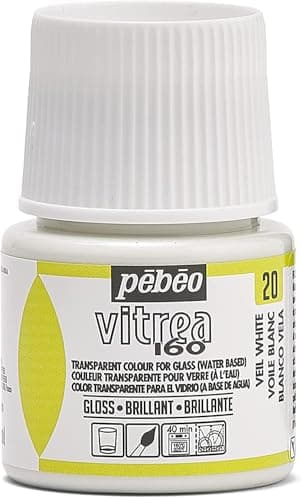Image of PEBEO - Transparent Glass Paint Vitrea 160°C - Veil White - 45 ML