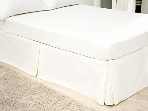 Image of Belledorm Egyptian Cotton Platform Valance - 200 Thread Count - Divan Box Base Drop 41cm (King Size, White)