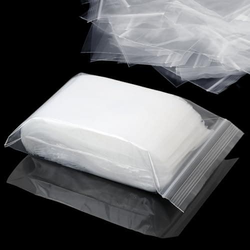 Image of Mbsomnus Small Sealable Plastic Bags 11x16 cm, 100 Pieces Zip Lock Bag Reusable Grip Seal Clear Baggies Polythene Pouches for Jewellery Earrings Cookies Sweets Screws