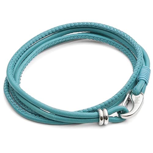 Image of Tribal Steel Women's Turquoise Super Soft 4-Stranded Bracelet - Ladies 19cm Leather Bracelet with Stainless Steel Shrimp Clasp