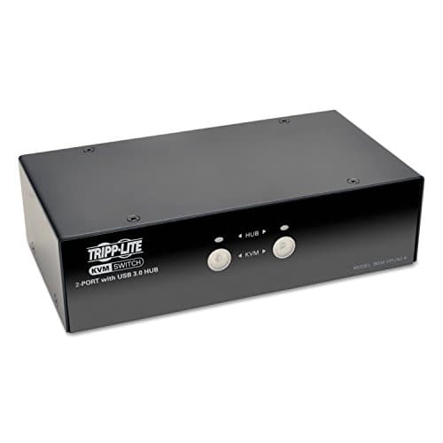 Image of Eaton Tripp Lite 2-Port DisplayPort KVM Switch with Audio, Cables and USB 3.0 SuperSpeed Hub (B004-DPUA2-K)