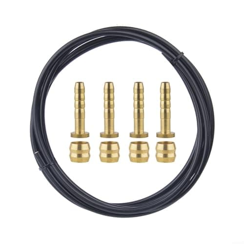 Image of SMZhomeone 4-Pack Hydraulic Brake Hose Set 25m BH59 BH90 Olive Insert Kit for Mountain Bike Disc Brakes M355 M615 for XT for XTR for SLX Black Cycling Repair(bh-59)