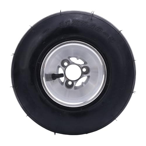 Image of KIMISS 11x7105 Tire Rubber Aluminum Alloy 4PR Tubeless Rear Wheel Rim Tire Assembly ATV UTV SxS Cart Go Kart
