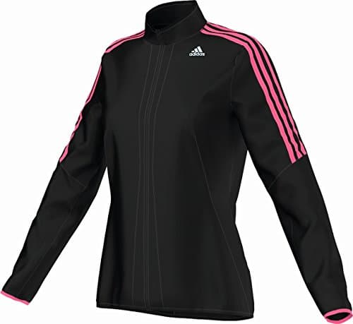 Image of adidas Women's Response Wind Jacket - Black/Neon Pink, X-Large