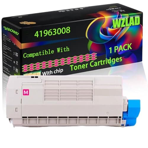 Image of 41963008 Compatible for Okidata OKI Toner Cartridges with Chip C7100 C7300 C7300 V2 C7350 Printers (1 Pack Magenta)