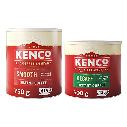 Image of Kenco Instant Coffee Bundle | 1 x Smooth 750g Tin & 1 x Decaf 500g Tin